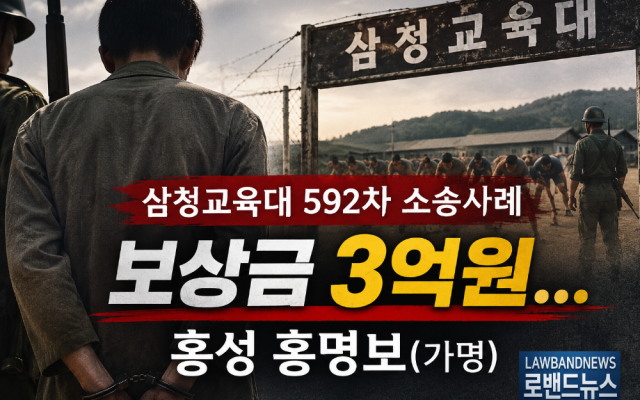 삼청교육대 592차 소송사례, 보상금 3억원…홍성 홍명보(가명),