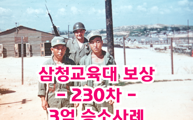 삼청교육대 보상 신청230차 3억 소송사례 [ 법원판례 및 칼럼 ]