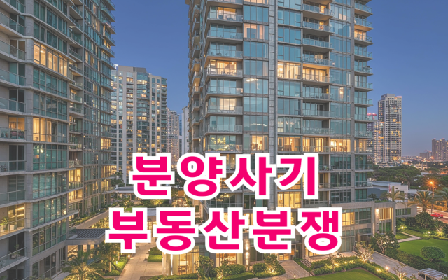 분양사기 시정명령 하나로도 분양계약은 끝난다.