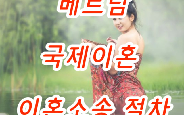 이혼하기. 베트남 국제이혼 소송절차