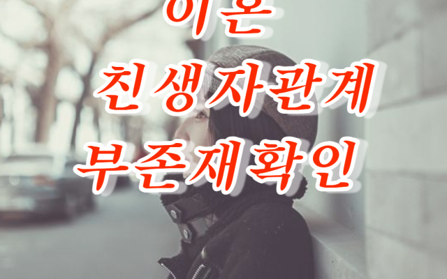 이혼 외모가 너무 다른 자식 친생자관계부존재확인 소송 사건