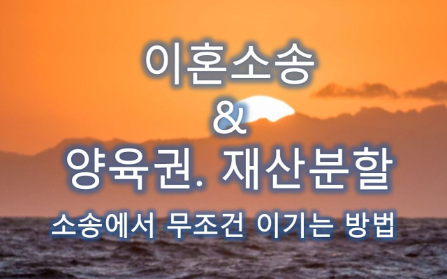 이혼소송과 양육권 소송 사건