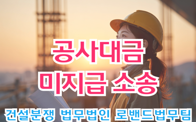 공사대금 미지급 소송으로 돈 받는 방법