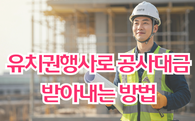 유치권행사로 공사대금 받아내는 방법