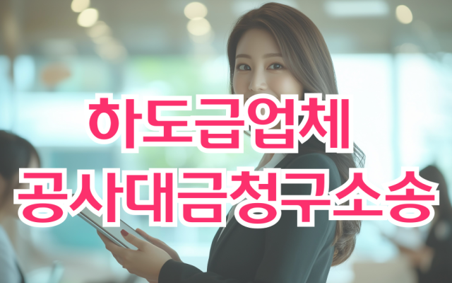 하도급지킴이 하도급업체 공사대금청구소송 해결 방법