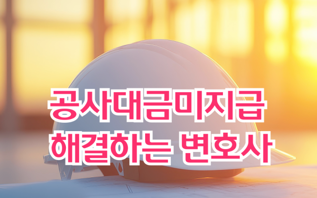 공사대금미지급금 해결하는 변호사