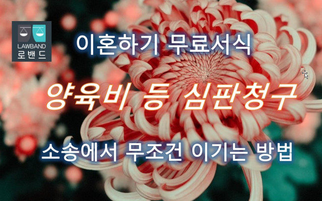 이혼하기 양육비 등 심판청구서 무료서식