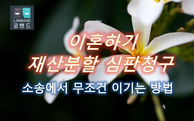 이혼하기 재산분할 심판청구서 무료서식