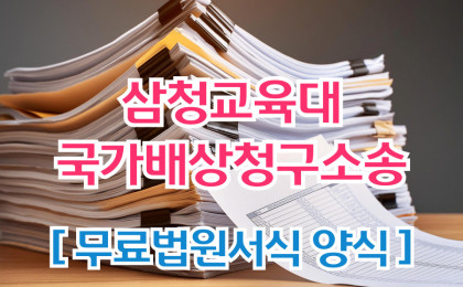 [삼청교육대보상신청] 손해배상청구의 소 무료법원서식 양식 다운로드 작…
