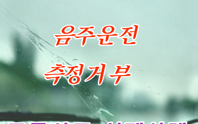음주운전 측정거부 사건 사례