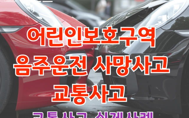 어린인보호구역 음주운전 사망사고 교통사고변호사 소송 사건