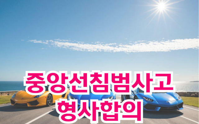 중앙선침범사고 형사합의, 원전자보험으로 합의금 해결