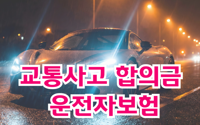 교통사고 합의금 운전자보험으로 해결하기 [가해자 입장 실전 전략]