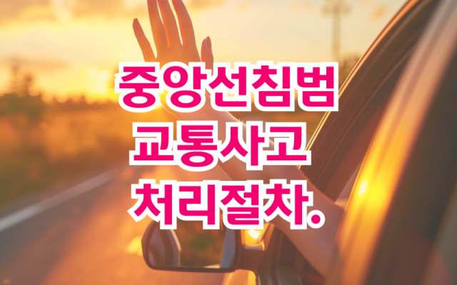 중앙선침범사고 교통사고 처리절차