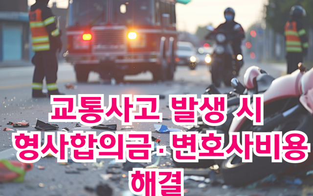교통사고 발생 시 운전자보험으로 형사합의금 · 변호사비용 해결하는 방법