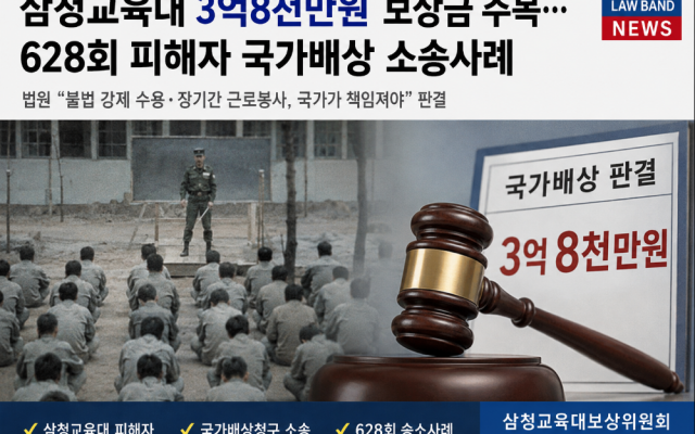 삼청교육대 3억8천만원  보상금 주목…628회 피해자 국가배상 소송사례